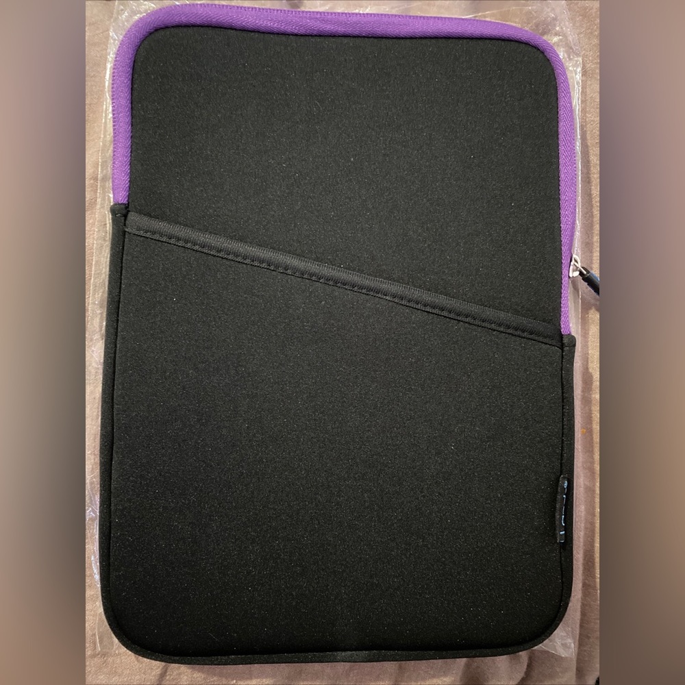Lacdo 10.1 Inch Water Resistant Case W/Pocket Black & Purple